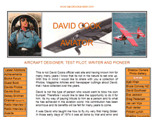 Tablet Screenshot of davidcookaviator.com